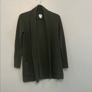 J. Crew Green Open Front Knit Cardigan
